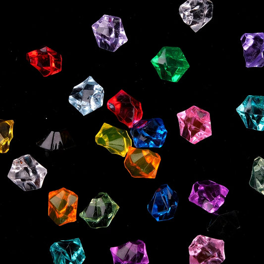 100pcs/lot  ( 60g ) 11X14mm Acrylic Crystal Ice Rock Stones Vase Gems For Wedding Party Decor Confetti Table Scatter Beads
