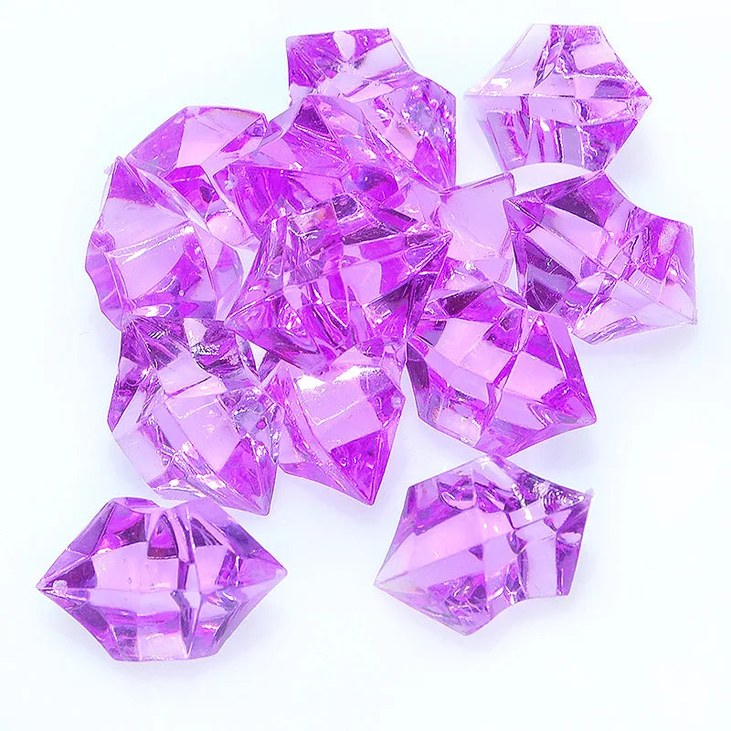 20pcs Acrylic Crystal Gem Stone Crushed Ice Rocks Aquarium Colorful Stone Fish Tank Vase Landscaping Decoration