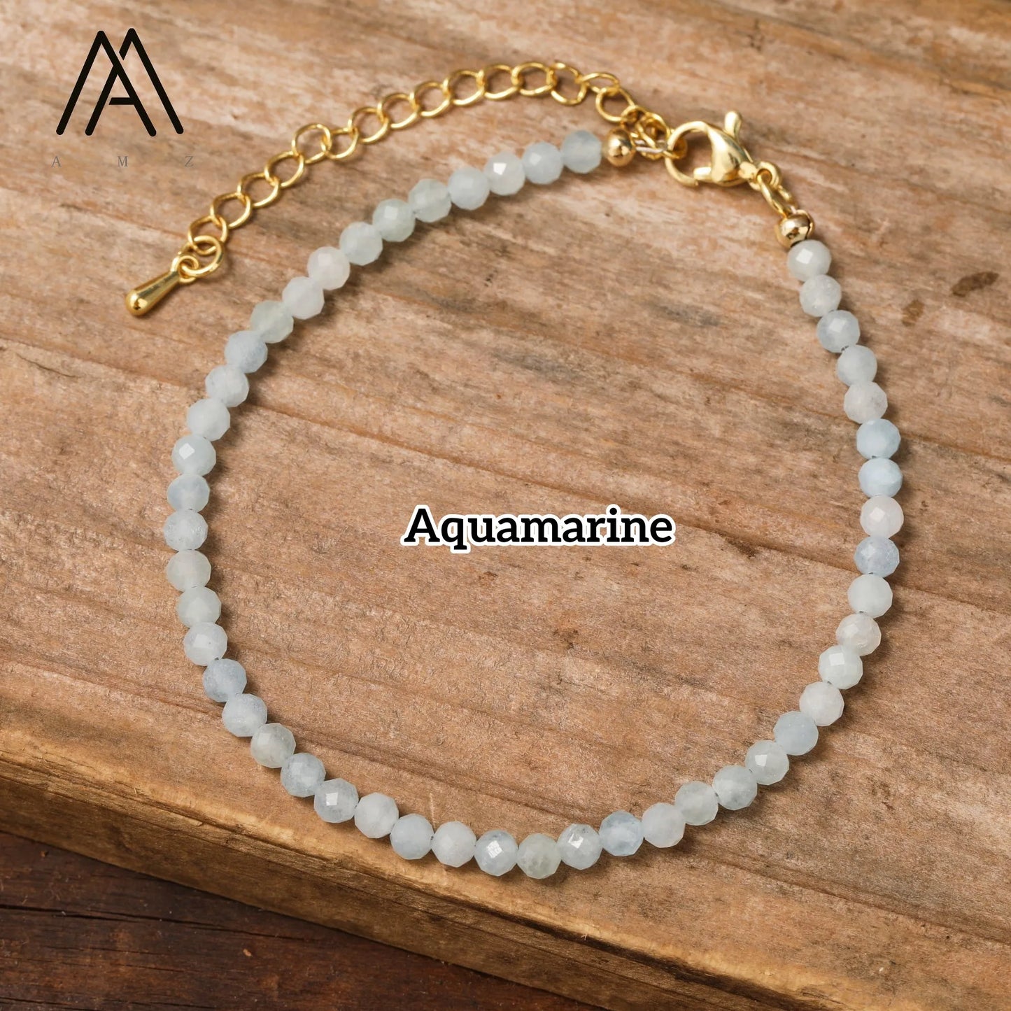 Minimalist Bracelets Natural Crystal Faceted Gemstone 2-3mm Beads Boho Jewelry Stainless Steel Chain Bracelet Friendship Gifts