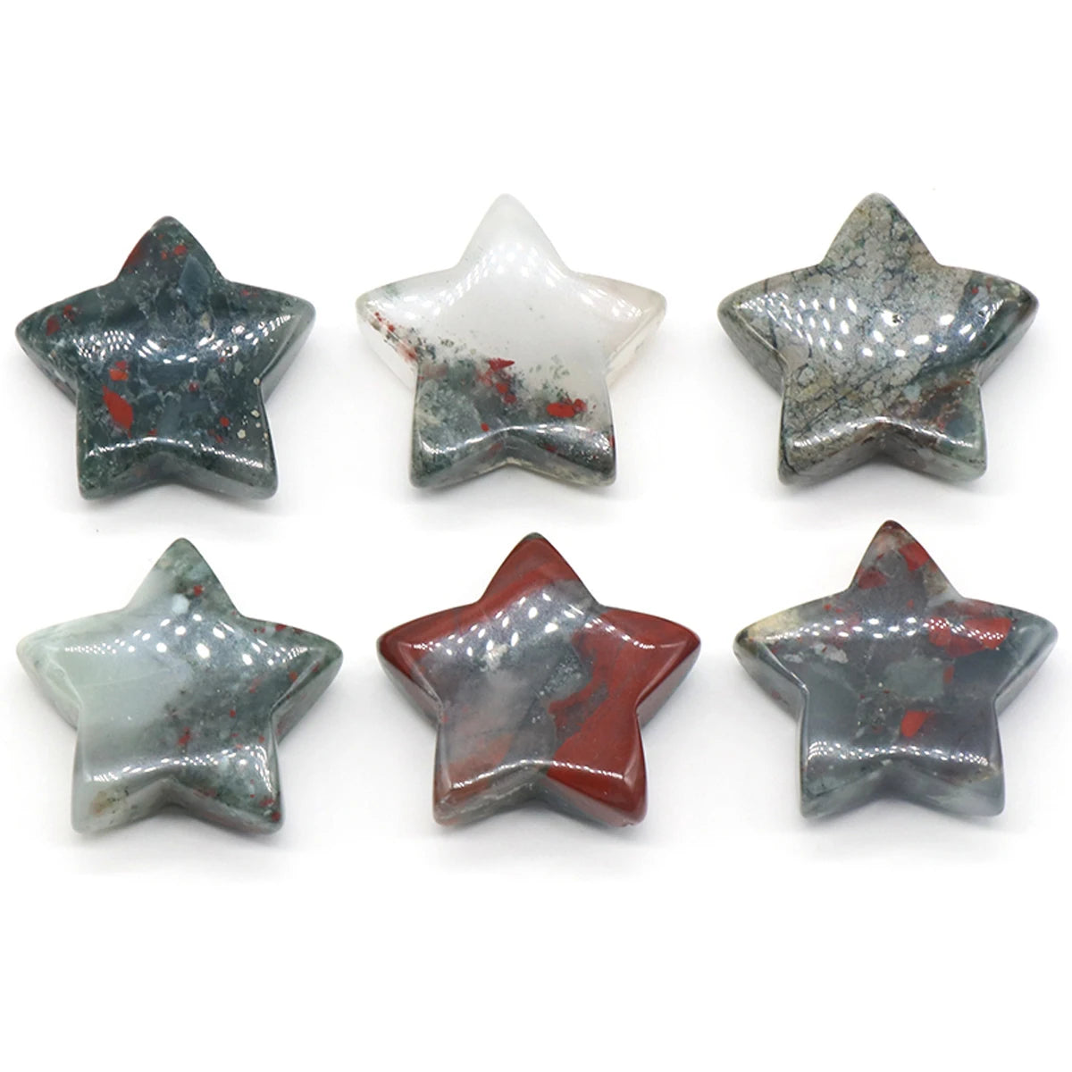 1 PC Star Statue Natural Crystal Onyx Bare Stone Meditation Healing Reiki Gems Gift Collection Home Decor Decorations 30x30mm