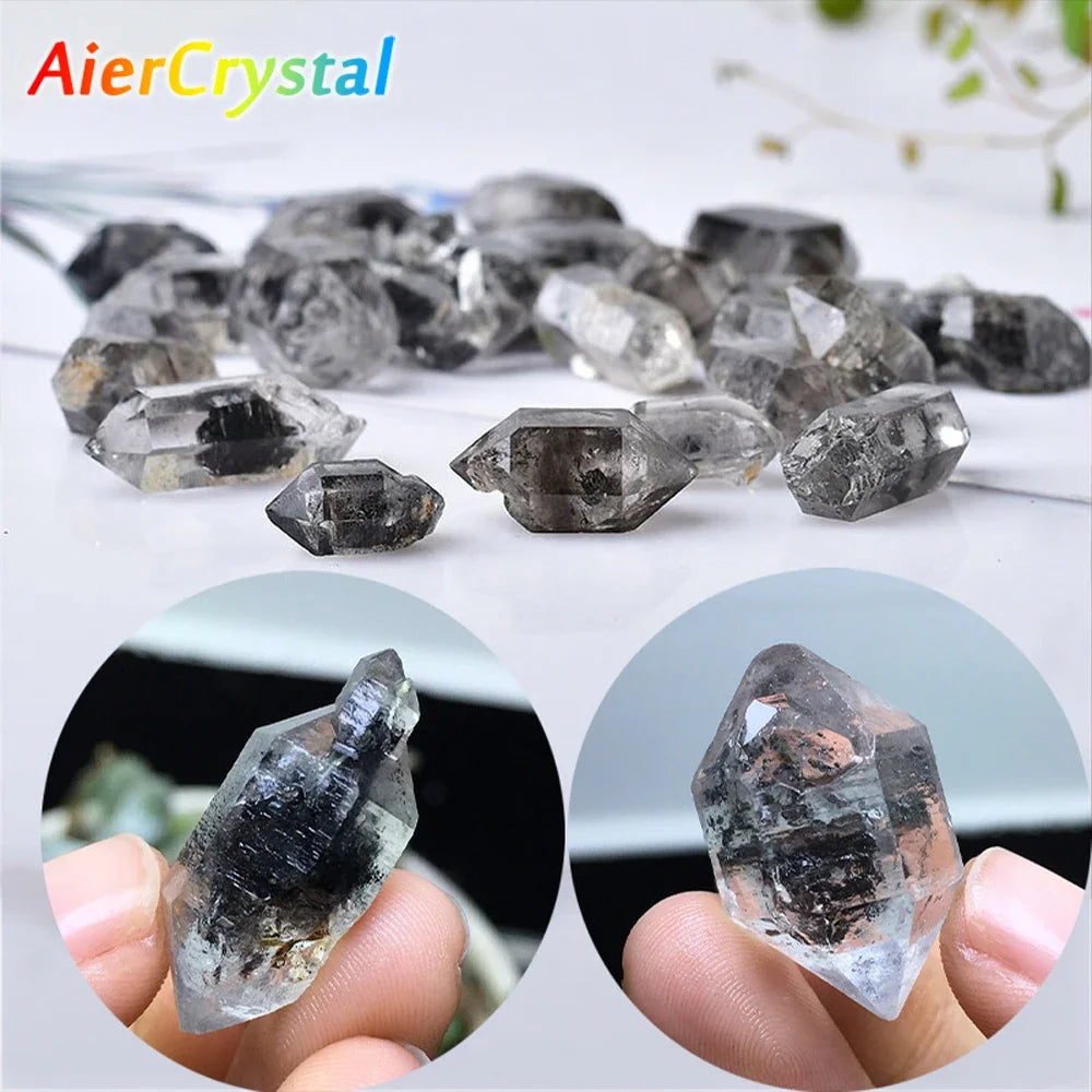 Natural Herkimer Diamond White Crystal Mineral Energy Raw Stone Crystal Reiki Healing Gemstones Power Home Decoration 1-10g