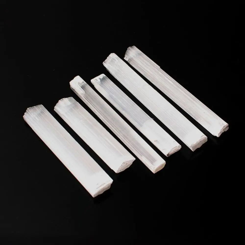Natural Gypsum Sticks Raw Gemstone White Selenite Wand Reiki Energy Jewelry Making Healing Stone Crystal Quartz