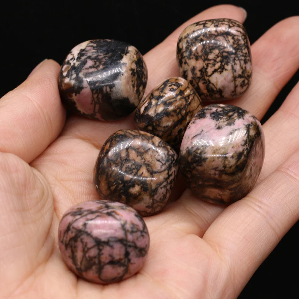 Natural Black Rhodochrosite Stone Mineral Specimen Rough Rock Fish Tank Reiki Healing Gem Stone Home Decoration Ornaments