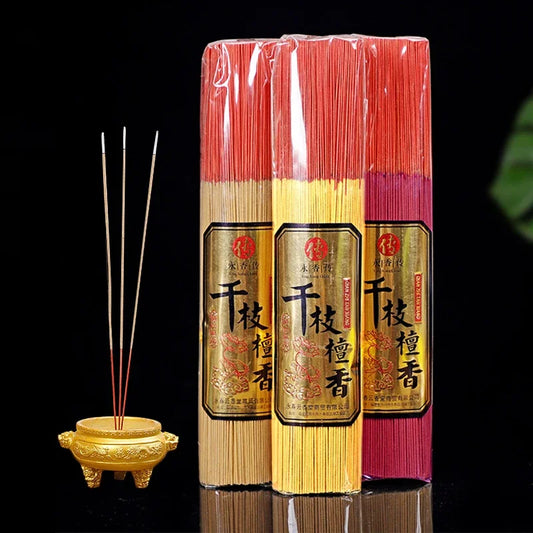 1000pcs/lot Smokeless Sandalwood Incense Sticks 500g Handmade Home Temple Prayer and Worship 32cm Stick Incense Bulk Sale