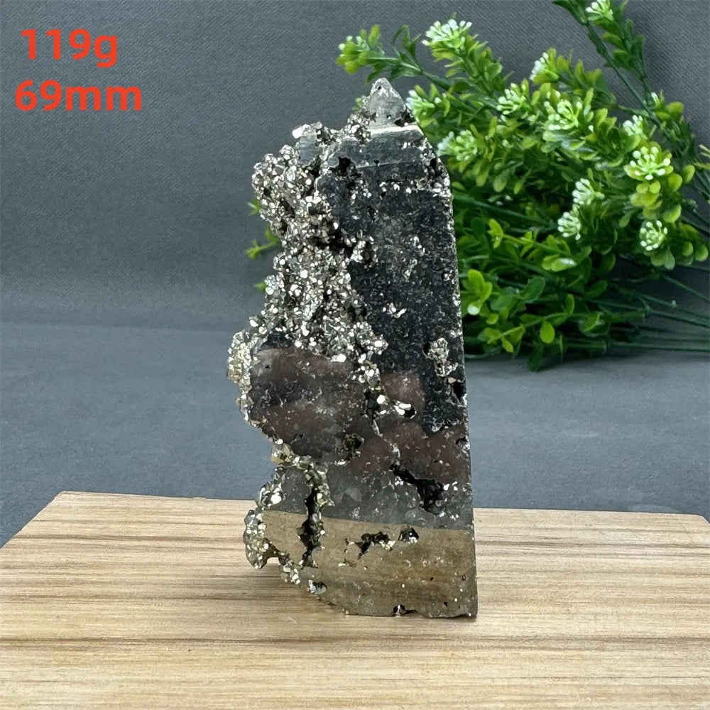 Natural Rare Chalcopyrite Wand Healing Crystal Tower Mineral Gemstone Obelisk Meditation Feng Shui Witchcraft Home Decor