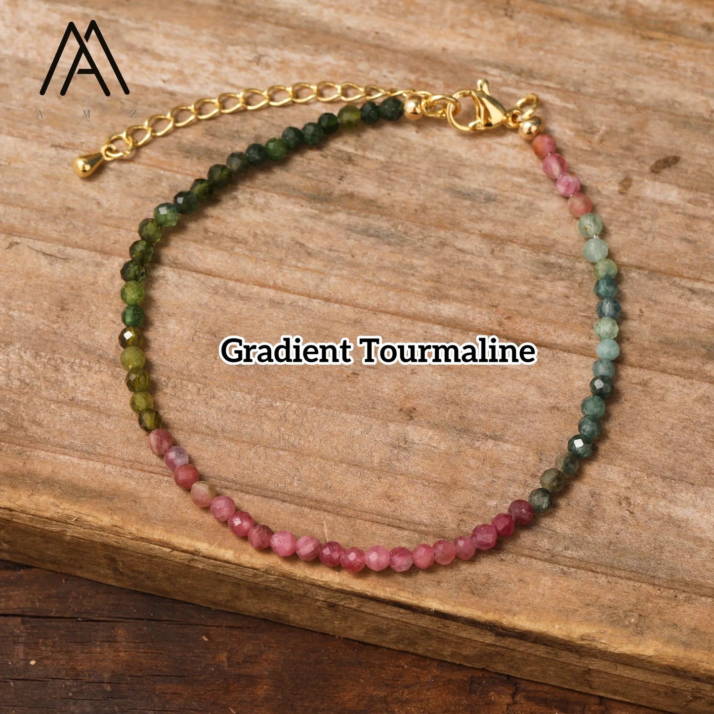 Minimalist Bracelets Natural Crystal Faceted Gemstone 2-3mm Beads Boho Jewelry Stainless Steel Chain Bracelet Friendship Gifts