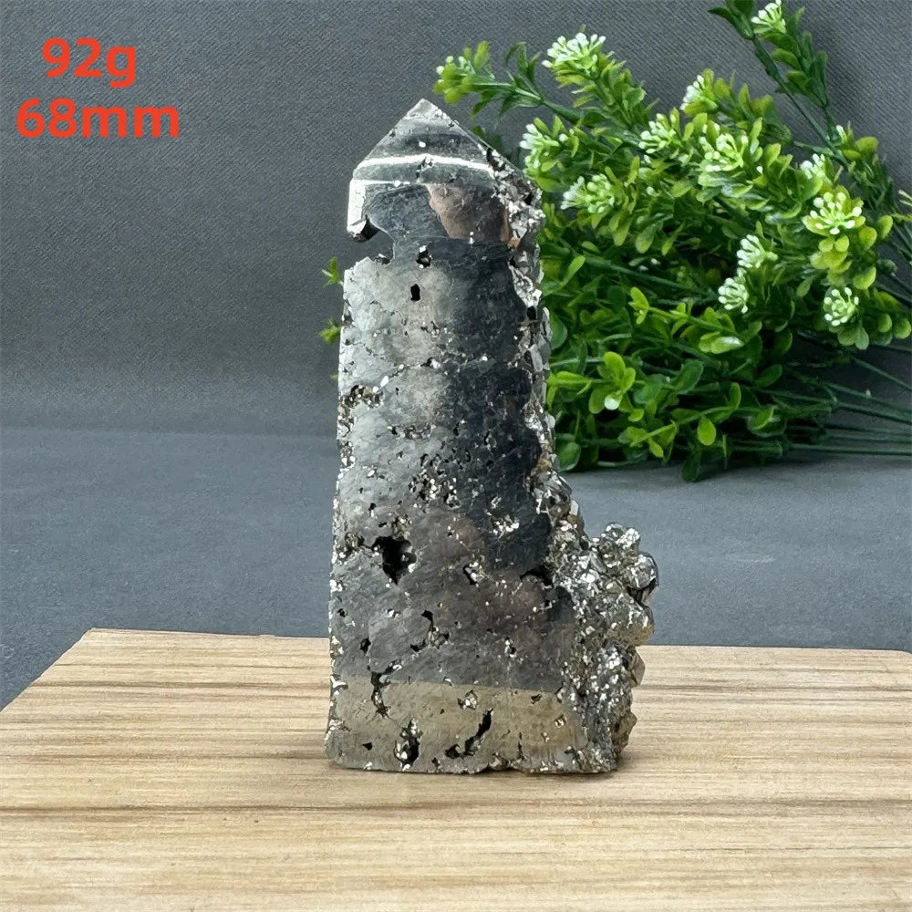 Natural Rare Chalcopyrite Wand Healing Crystal Tower Mineral Gemstone Obelisk Meditation Feng Shui Witchcraft Home Decor