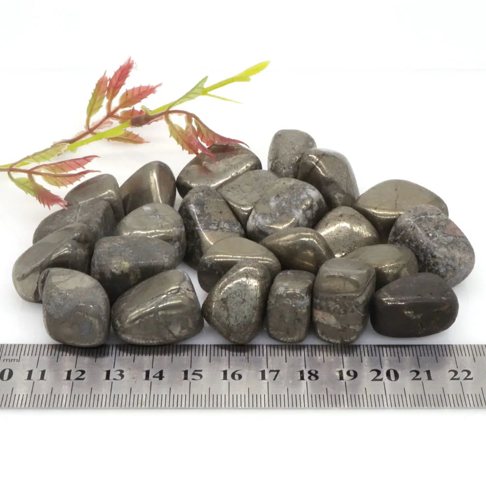 Tumbled Stone Natural Gems Iron Pyrite Reiki Healing Crystal Energy Specimen Irregular Stone Rock Bulk Home Aquarium Decoration