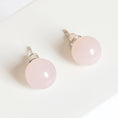 Load image into Gallery viewer, 10 pairs Natural Stone Earrings Healing Crystal Quartzs Round Ball Beads Steel Stud Fashion Ear Jewelry for Women Girl Wholesale
