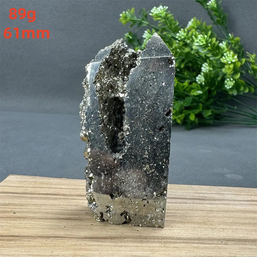 Natural Rare Chalcopyrite Wand Healing Crystal Tower Mineral Gemstone Obelisk Meditation Feng Shui Witchcraft Home Decor
