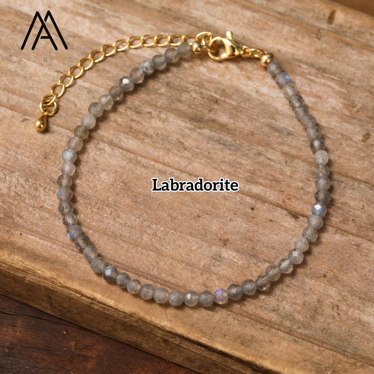 Minimalist Bracelets Natural Crystal Faceted Gemstone 2-3mm Beads Boho Jewelry Stainless Steel Chain Bracelet Friendship Gifts