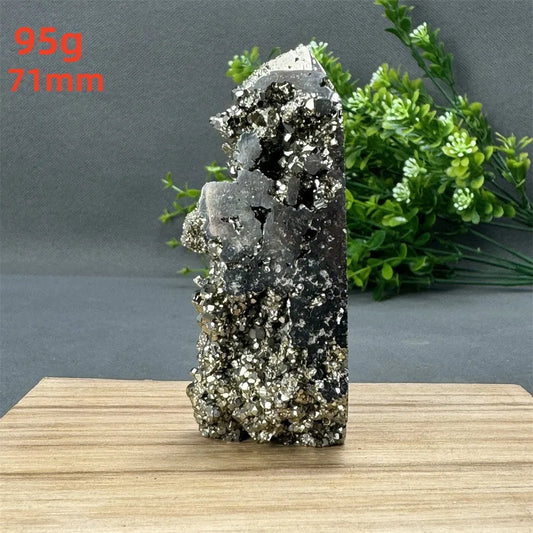 Natural Rare Chalcopyrite Wand Healing Crystal Tower Mineral Gemstone Obelisk Meditation Feng Shui Witchcraft Home Decor