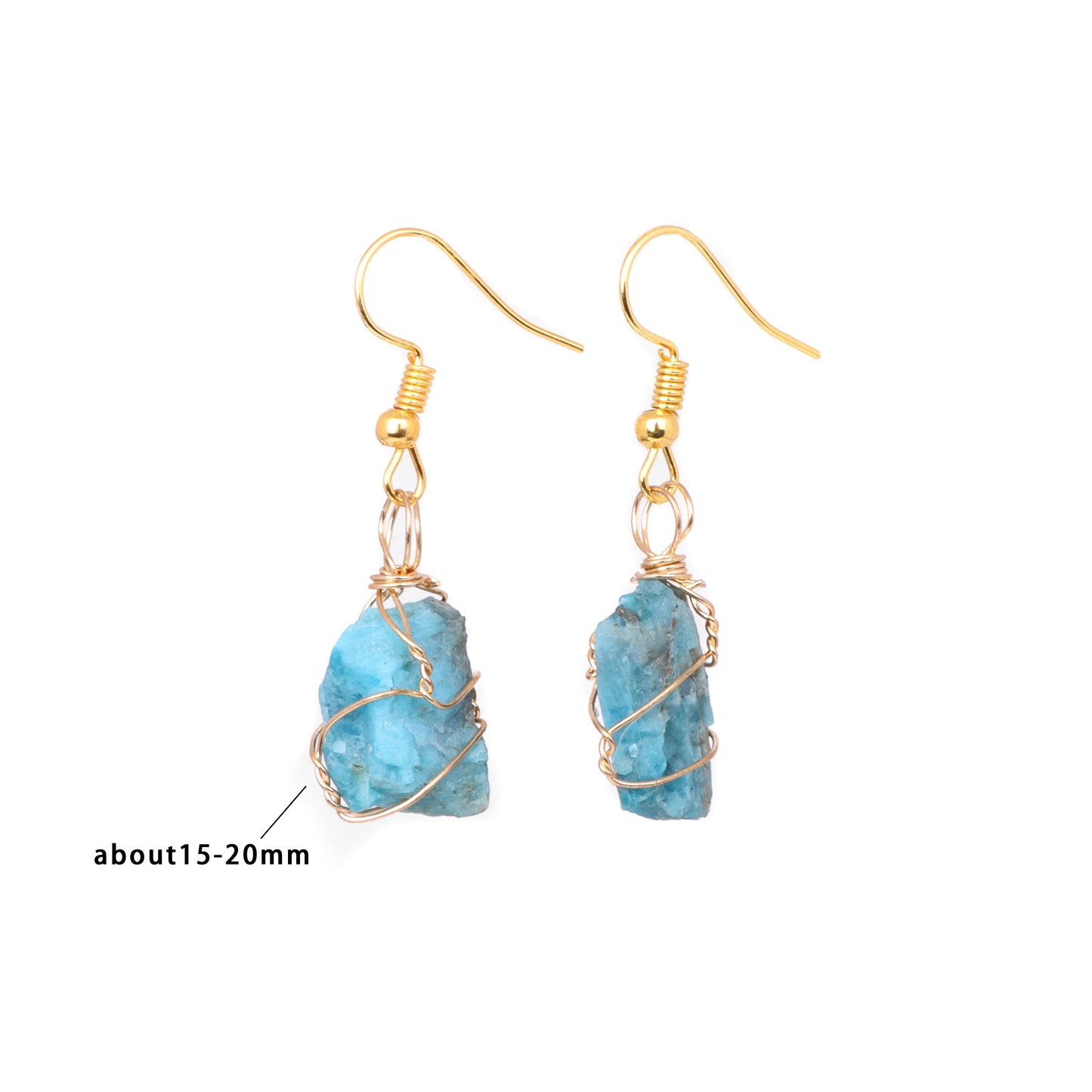 Natural Irregular Raw Stone Earrings Amethysts Apatite Lapis Quartz Stones Earring for Women Luxury Quality Jewelry Girls Gift