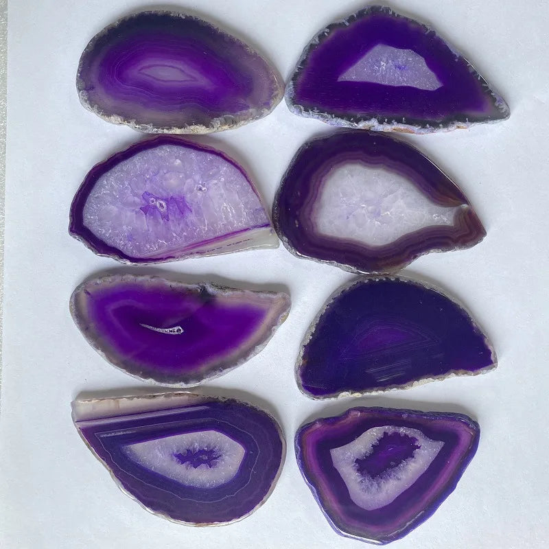Natural Agate Geode Polished Irregular Crystal Slice Stone DIY Pendant Mineral Home Decoration Healing Crystal Stone Slice Gifts