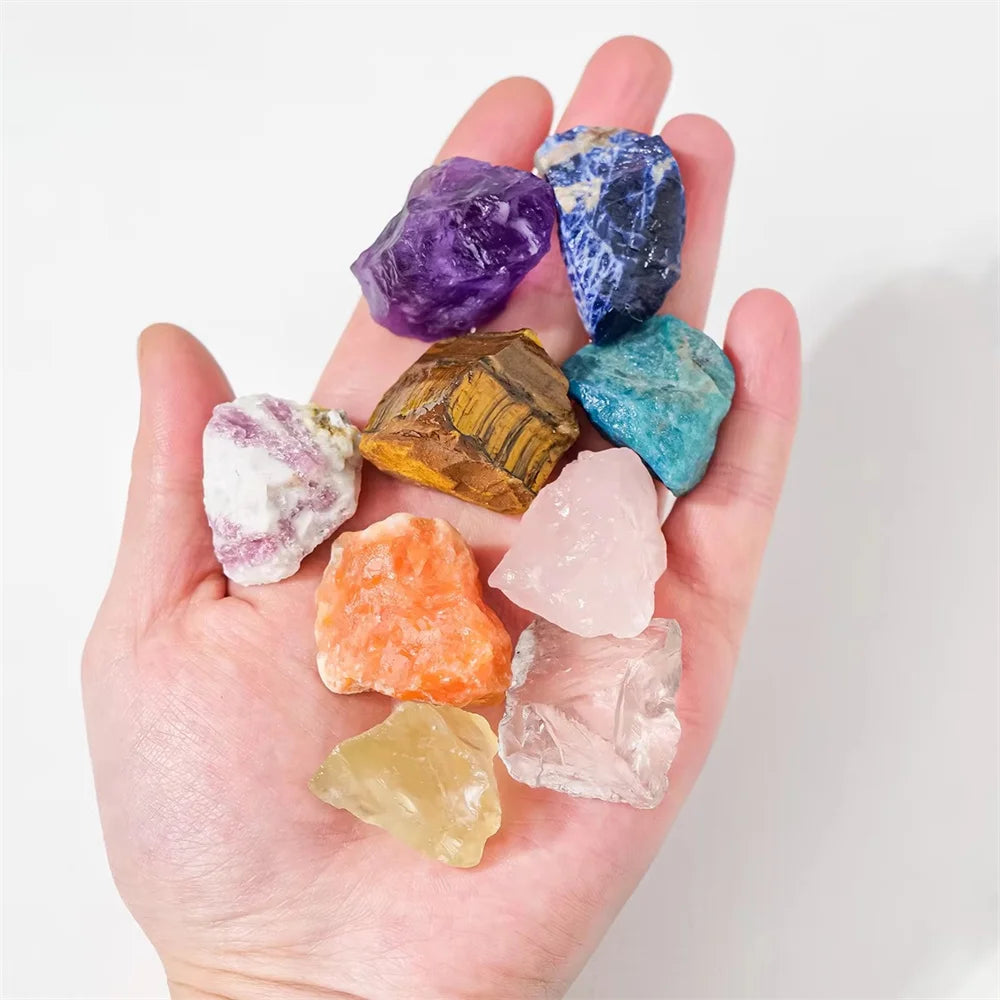 Mixed Raw Stone Natural Crystal Rough Raw healing Gemstone Semi-Precious Stone Crafts Reiki Chakra gifts For fengshui decoration