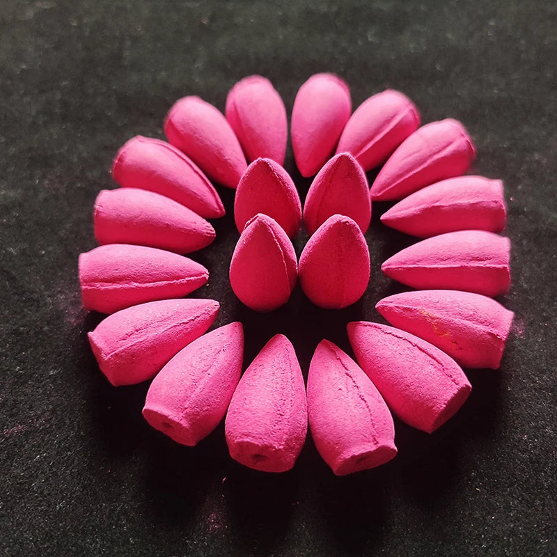 FY 20Pcs/Bag 2.7cm Natural Cone Fragrance Reflux Tower Incense for Backflow Burner Yoga Meditation Aromatherapy Home Fragrance