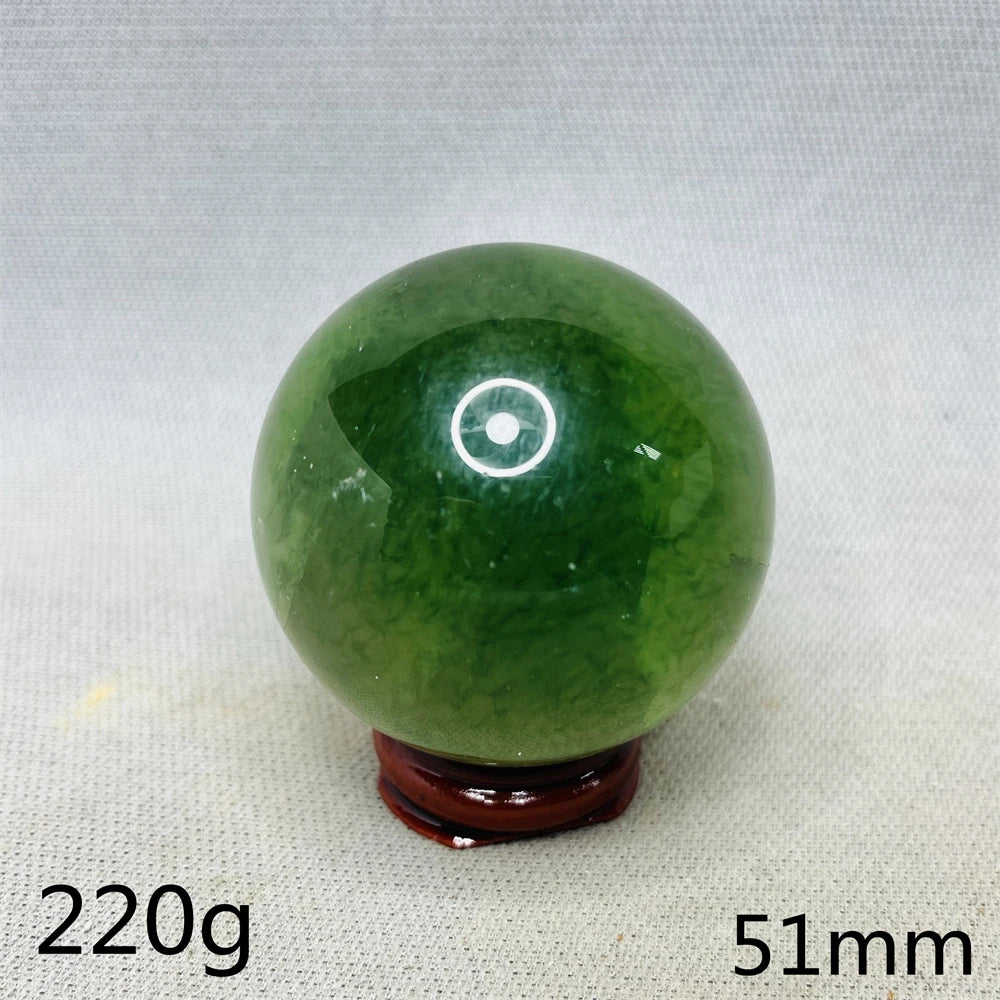 Natural Gem Ball Green Fluorite Rainbow Crystal Home Room Feng Shui Decoration Witchcraft Altar Supplie Energy Spiritual Healing