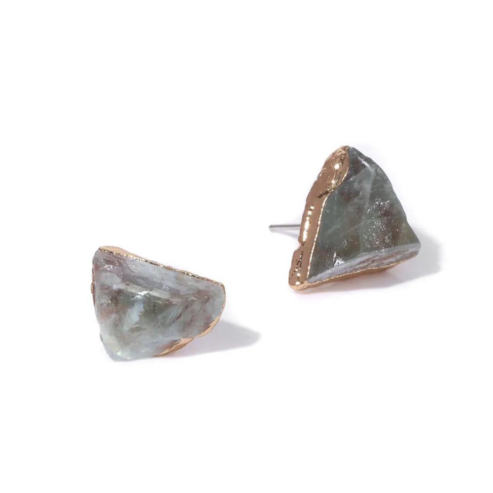 Natural Irregular Raw Stone Earrings Amethysts Apatite Lapis Quartz Stones Earring for Women Luxury Quality Jewelry Girls Gift