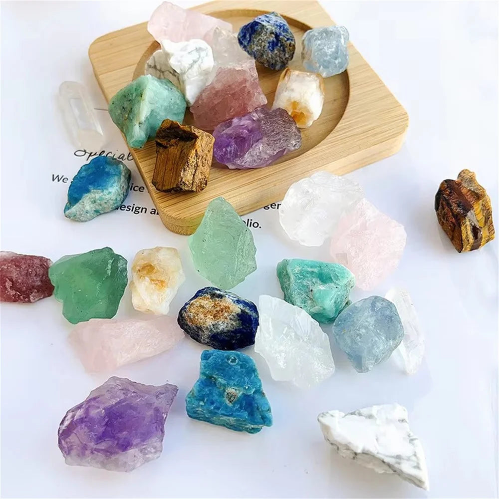 Mixed Raw Stone Natural Crystal Rough Raw healing Gemstone Semi-Precious Stone Crafts Reiki Chakra gifts For fengshui decoration