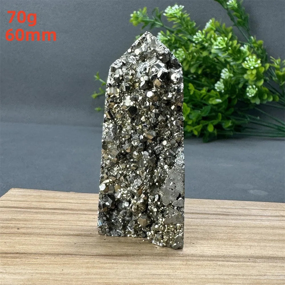 Natural Rare Chalcopyrite Wand Healing Crystal Tower Mineral Gemstone Obelisk Meditation Feng Shui Witchcraft Home Decor