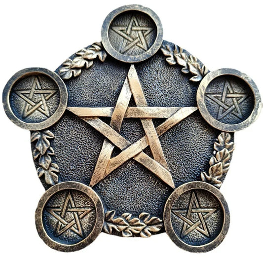 Pentagram Candle Holder Altar Light Holder Decoration Cup Candle Holder Board Game Tarot  Astrology Props Witchcraft Supplies