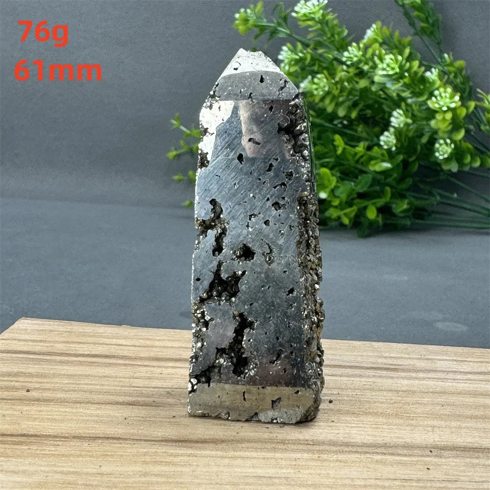Natural Rare Chalcopyrite Wand Healing Crystal Tower Mineral Gemstone Obelisk Meditation Feng Shui Witchcraft Home Decor