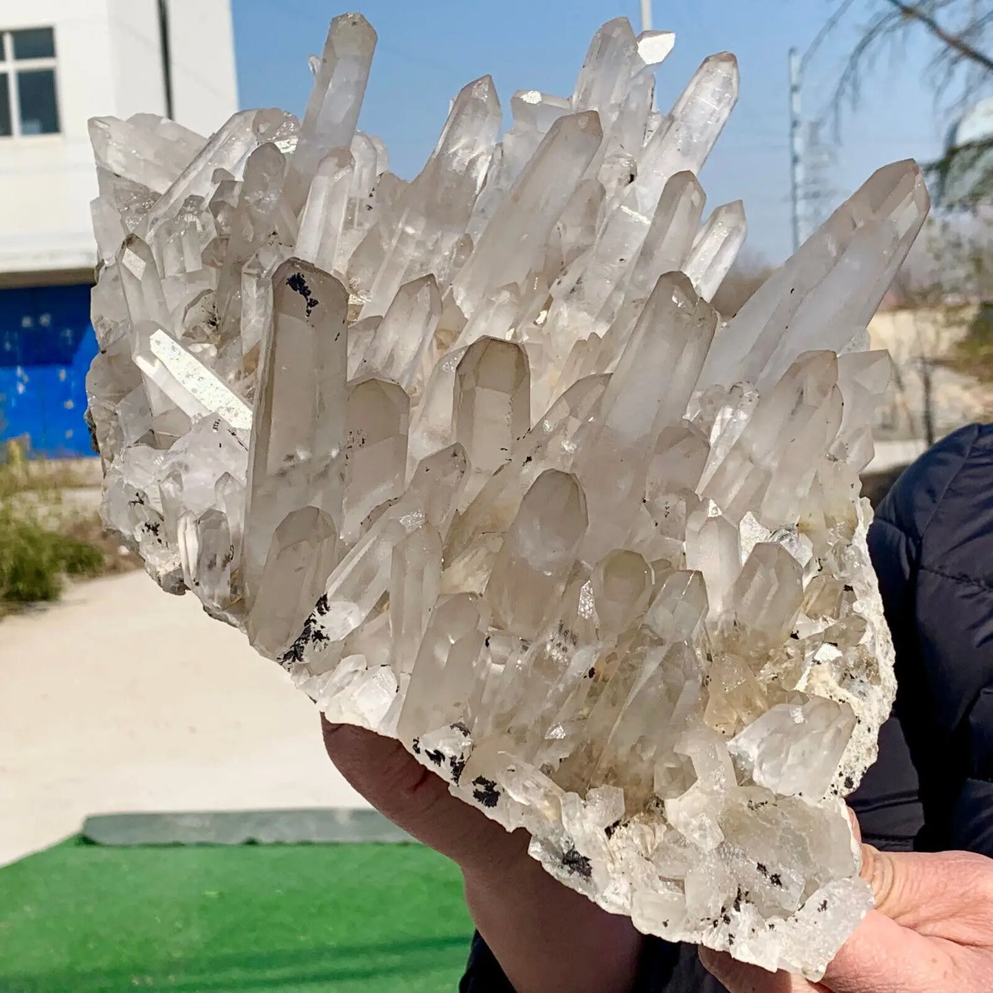 Natural Rare White Quartz Crystal Cluster Mineral Specimen Healing