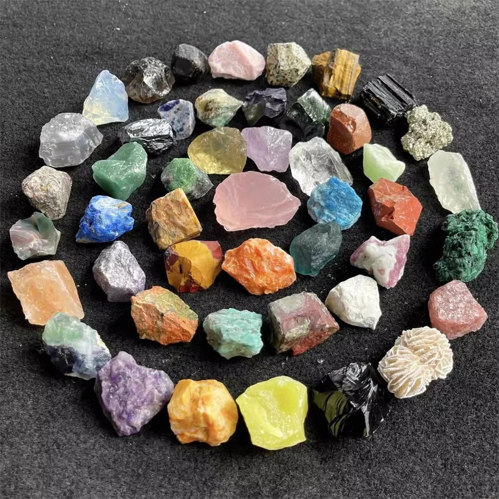 Mixed Raw Stone Natural Crystal Rough Raw healing Gemstone Semi-Precious Stone Crafts Reiki Chakra gifts For fengshui decoration