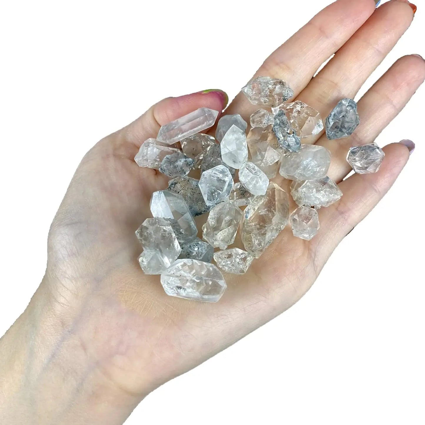 Natural Herkimer Diamond White Crystal Mineral Energy Raw Stone Crystal Reiki Healing Gemstones Power Home Decoration 1-10g