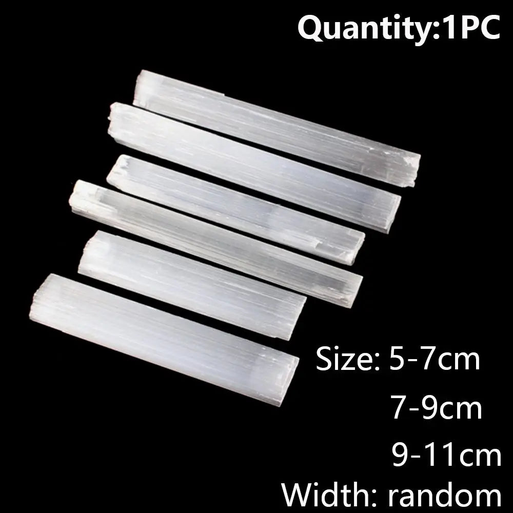 Natural Gypsum Sticks Raw Gemstone White Selenite Wand Reiki Energy Jewelry Making Healing Stone Crystal Quartz