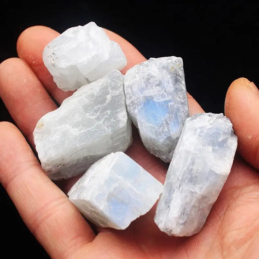 Natural White Moonstone Raw Stone Landscaping Quartz Decoration Crystal Gravel Fish Tank Flower Pot Gravel