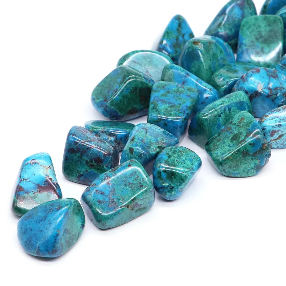 Natural Chrysocolla Crystal Reiki Healing Tumbled Stone Mineral Quartz Bulk Gemstone Home Decoration Fish Tank Aquarium Specimen