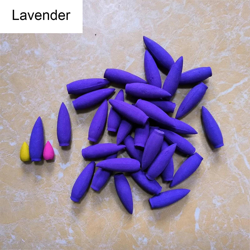 FY oversized backflow incense cones 30 minutes Natural sandalwood Lavender scents for Home lavender Jasmine big cone incense