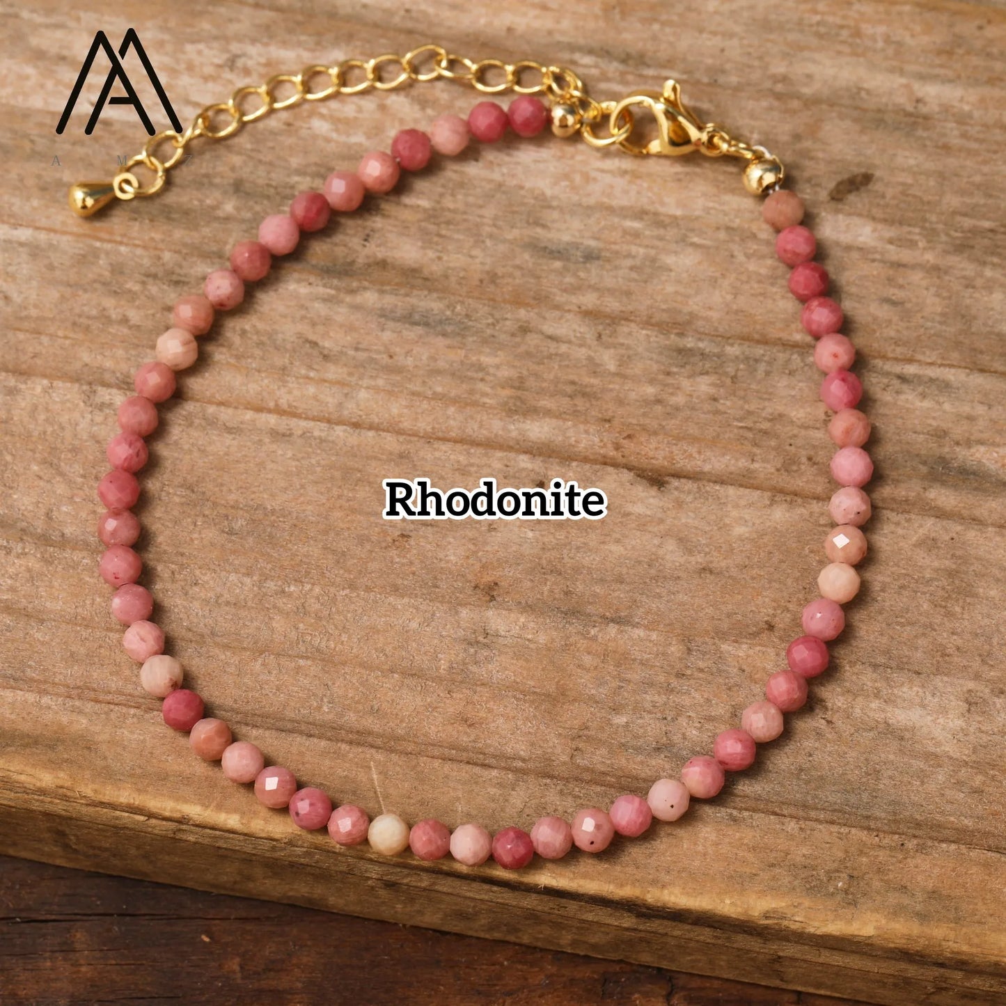 Minimalist Bracelets Natural Crystal Faceted Gemstone 2-3mm Beads Boho Jewelry Stainless Steel Chain Bracelet Friendship Gifts