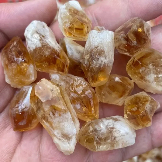 50-200g Natural Brazilian Rough Citrine Cluster Raw Specimen Healing Stone Reiki Rock Ornaments Home Decoration  Gemstone