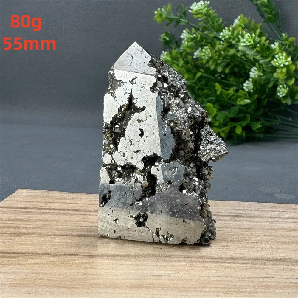 Natural Rare Chalcopyrite Wand Healing Crystal Tower Mineral Gemstone Obelisk Meditation Feng Shui Witchcraft Home Decor