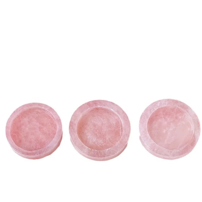 Natural Crystal Candle Holder Pink Quartz Candle Stick Aromatherapy Candles Altar Props Energy Witchcraft supplies On Board