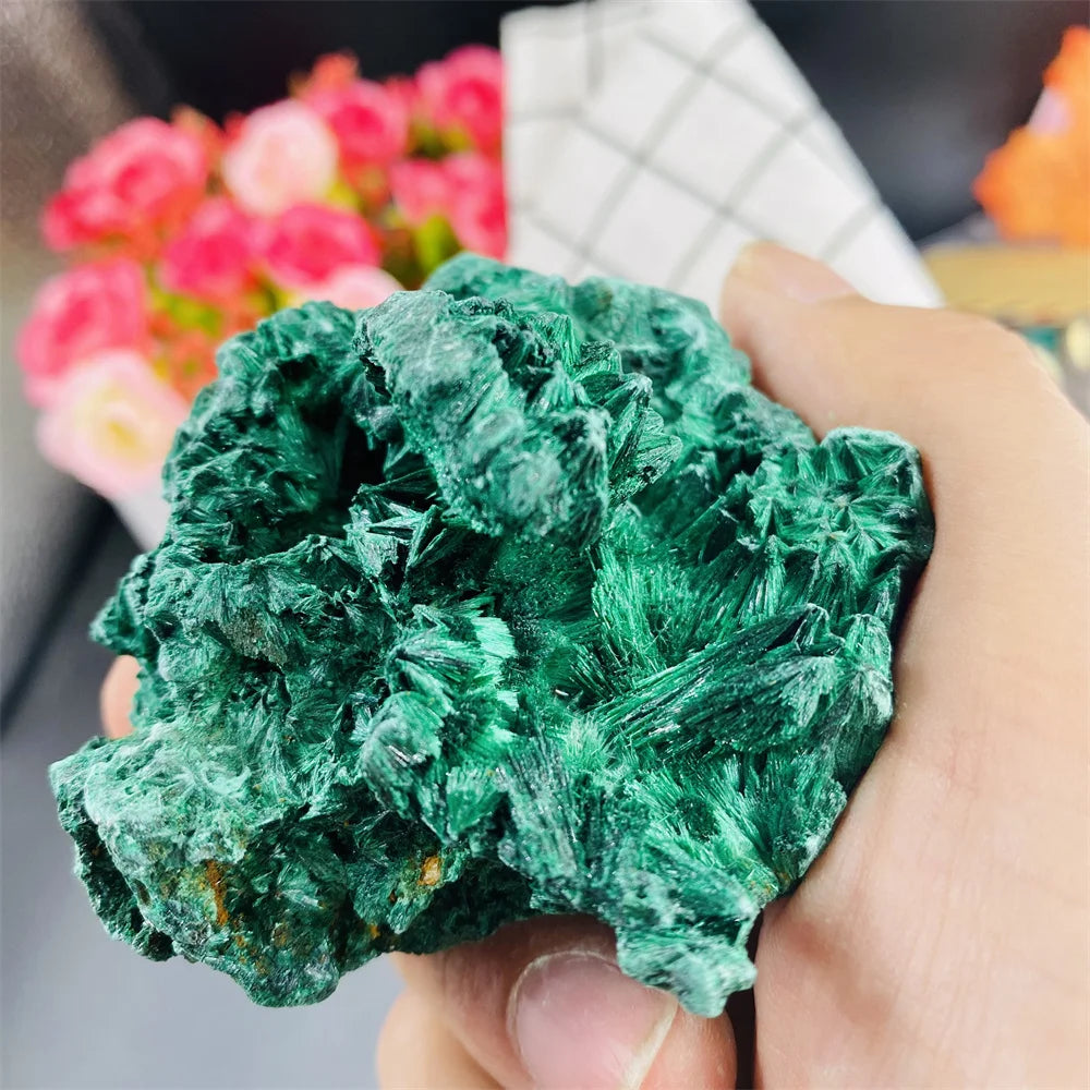 Natural Malachite Raw Stone Malachite Crystal Clastic Rock Cube Collectible Witchcraft Magic Minerals Specimen For Decor 1PC