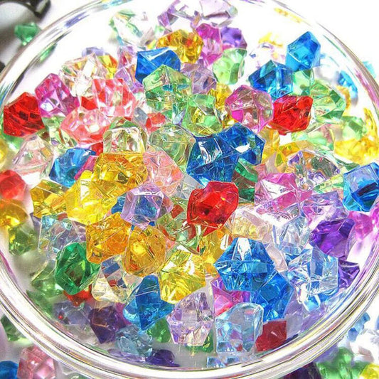 200pcs Acrylic Gem Stone Crushed Ice Rocks Aquarium Colorful Stones Fish Tank Vase Landscaping Wedding Party Decoration