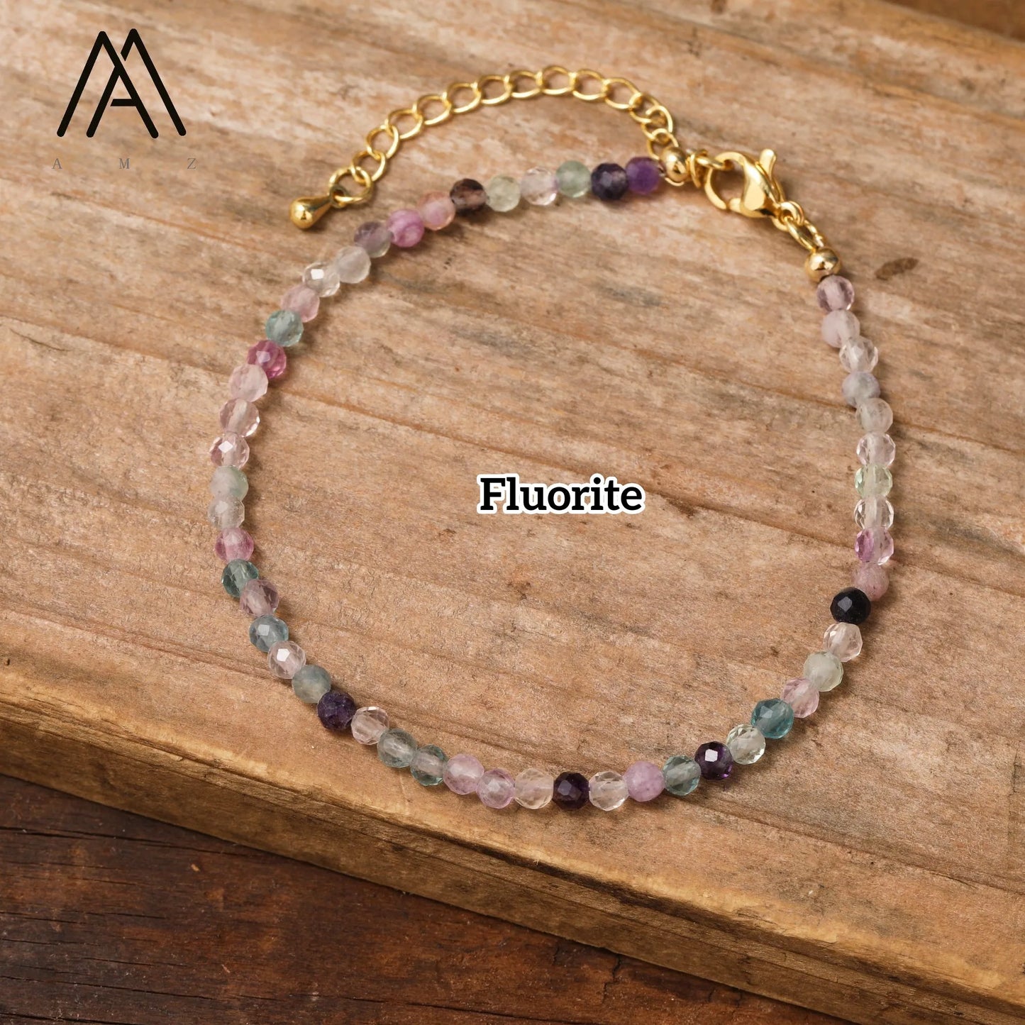 Minimalist Bracelets Natural Crystal Faceted Gemstone 2-3mm Beads Boho Jewelry Stainless Steel Chain Bracelet Friendship Gifts