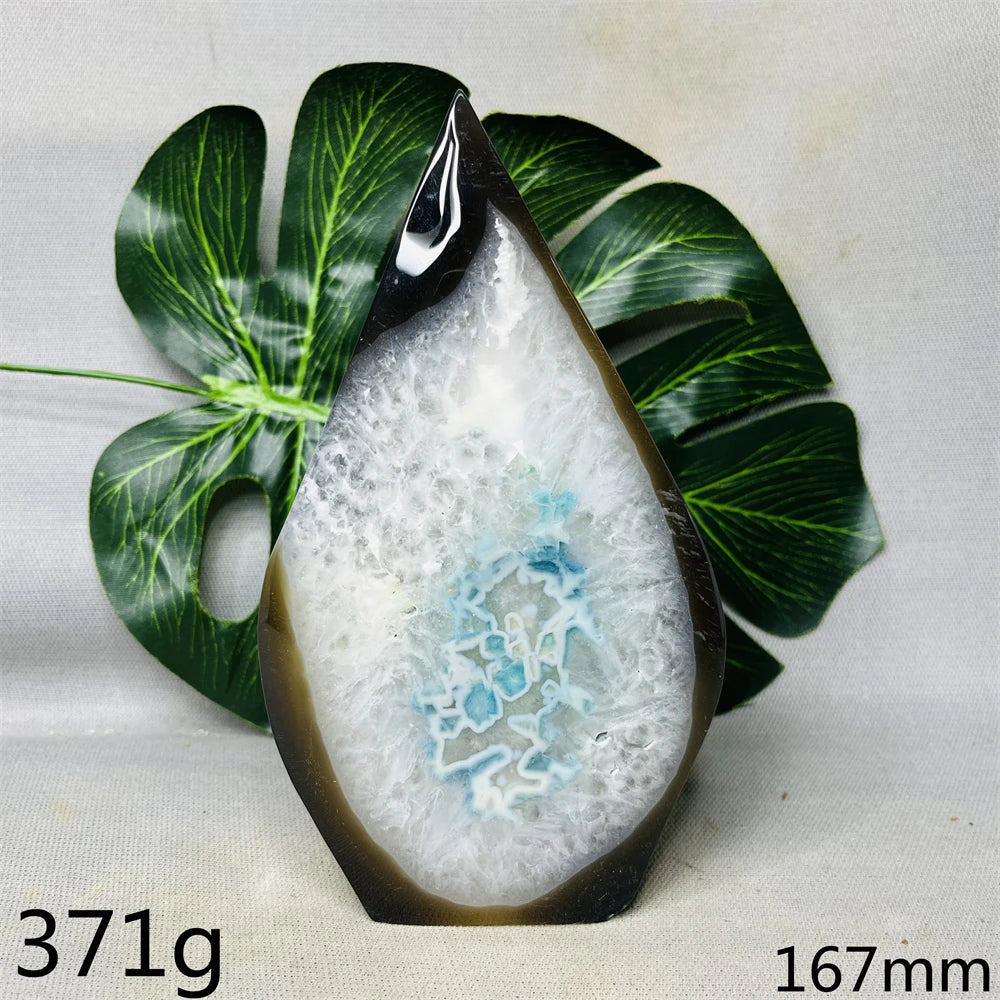 Natural Agate Free Form Tower Rainbow Crystal Geode Home Room Decoration Gift Witchcraft Altar Prayer Spiritual Healing Prayer
