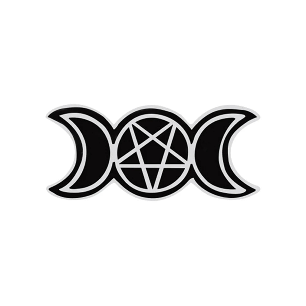 Witches Punk Black Enamel Pins Magical Hat Furnace Moon Cat Brooch Backpack Denim Lapel Pin Badge Dark Gothic Party Jewelry Gift