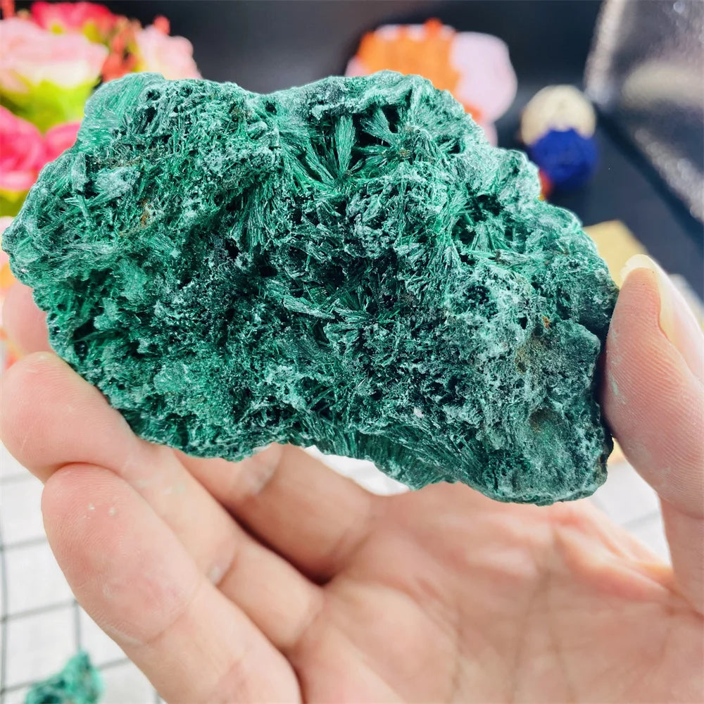 Natural Malachite Raw Stone Malachite Crystal Clastic Rock Cube Collectible Witchcraft Magic Minerals Specimen For Decor 1PC