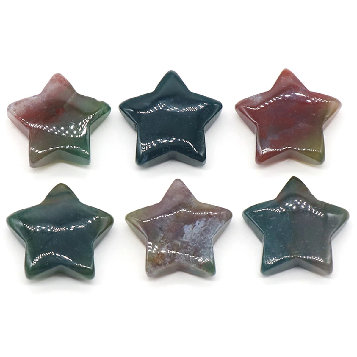 1 PC Star Statue Natural Crystal Onyx Bare Stone Meditation Healing Reiki Gems Gift Collection Home Decor Decorations 30x30mm