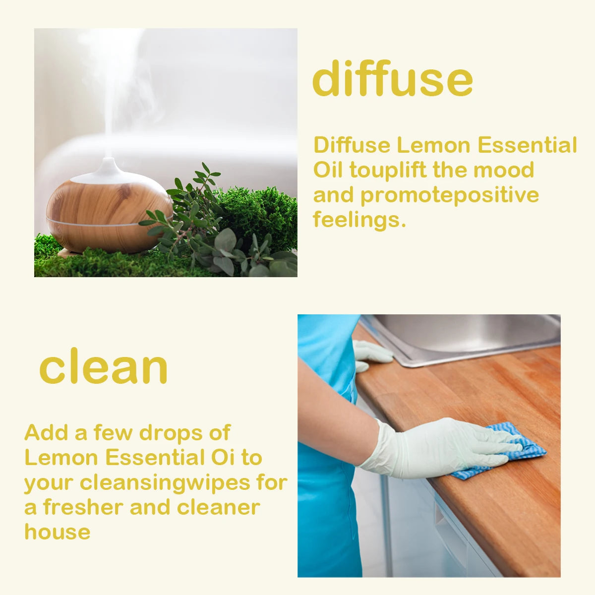 10ML High Quality Lemon Essential Oil Aromathey 100% Pure and Natural Lavender Oil Rose Mint Oregano Bergamot Diffuser Oils