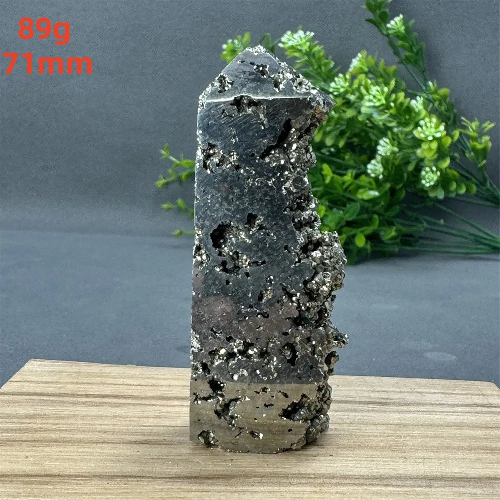 Natural Rare Chalcopyrite Wand Healing Crystal Tower Mineral Gemstone Obelisk Meditation Feng Shui Witchcraft Home Decor