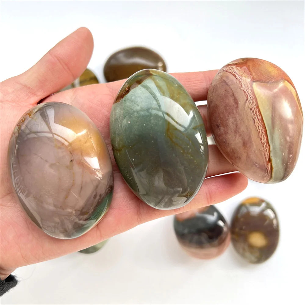Natural Polychrome Jasper Ocean Stone Witchcraft Play Stones Decorative Collection Crystals Reiki Tumbled Gravel Healing Gifts