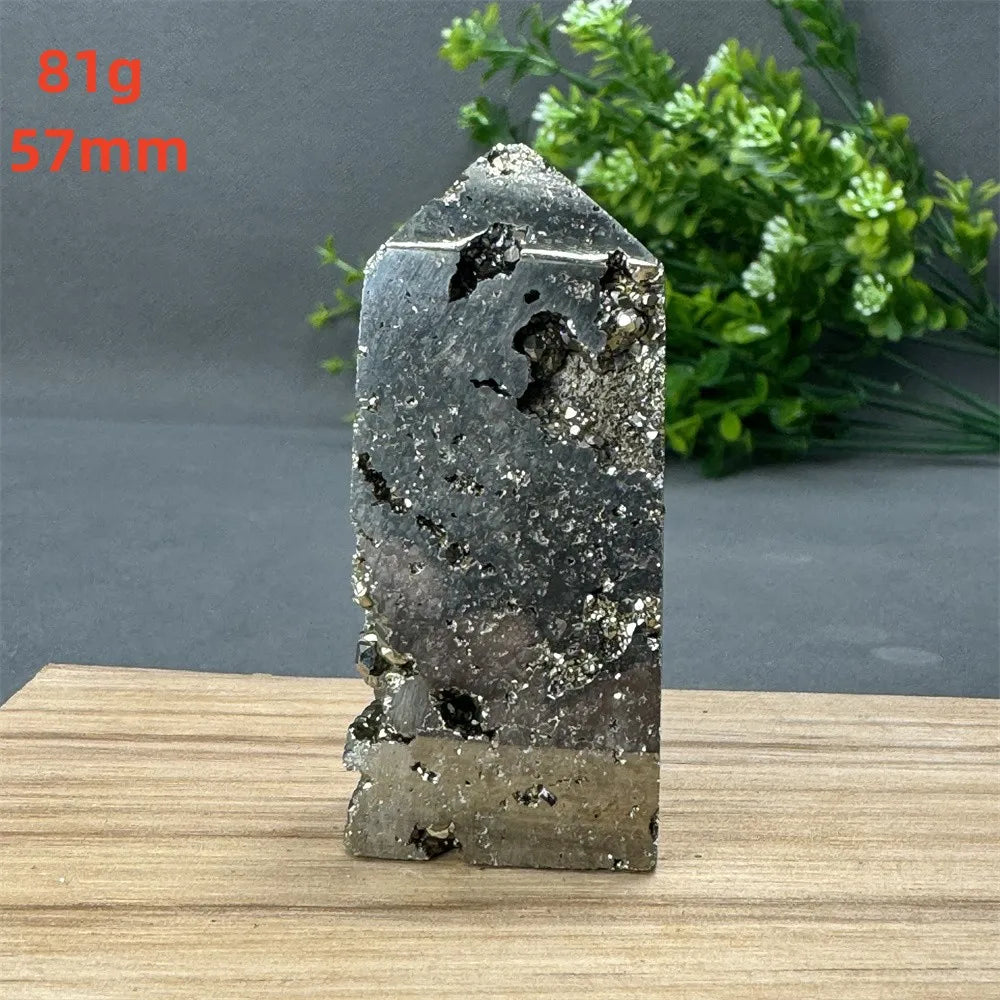 Natural Rare Chalcopyrite Wand Healing Crystal Tower Mineral Gemstone Obelisk Meditation Feng Shui Witchcraft Home Decor