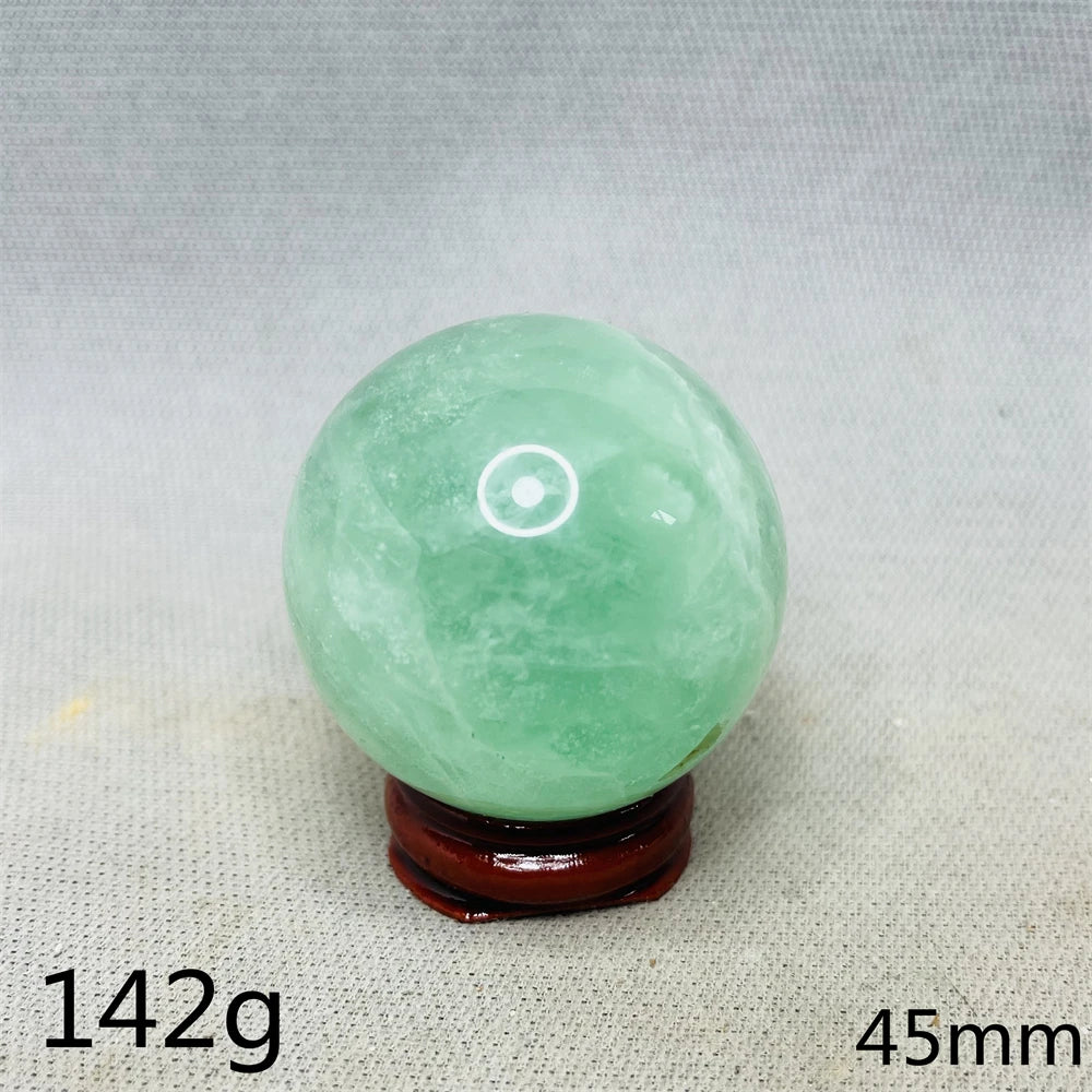 Natural Gem Ball Green Fluorite Rainbow Crystal Home Room Feng Shui Decoration Witchcraft Altar Supplie Energy Spiritual Healing