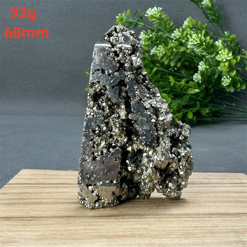 Natural Rare Chalcopyrite Wand Healing Crystal Tower Mineral Gemstone Obelisk Meditation Feng Shui Witchcraft Home Decor
